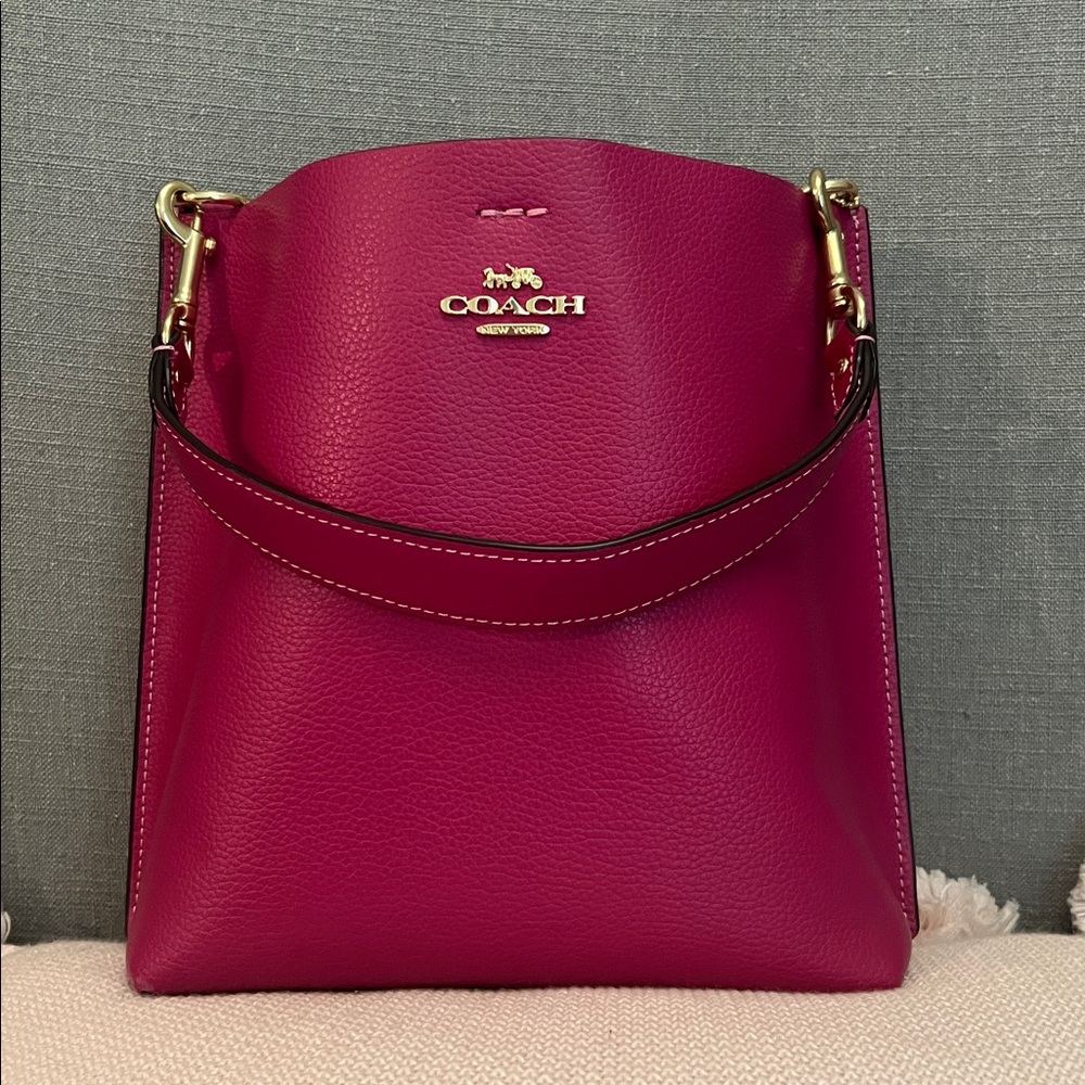Coach Fuchsia Leather Crossbody Bag